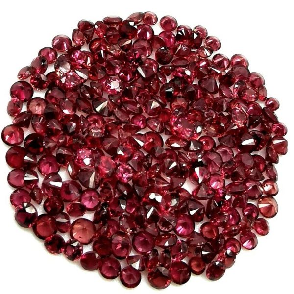 21130 Lot mêlés saphirs bordeaux ronds