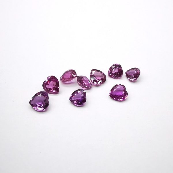 28358 lot saphirs coeurs violets 5x5
