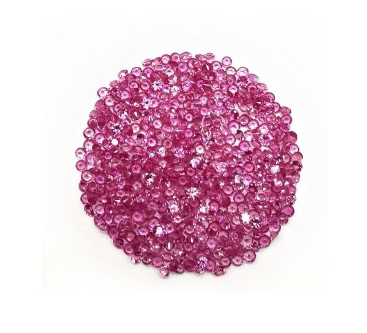 42369 Lot saphirs roses ronds 2mm