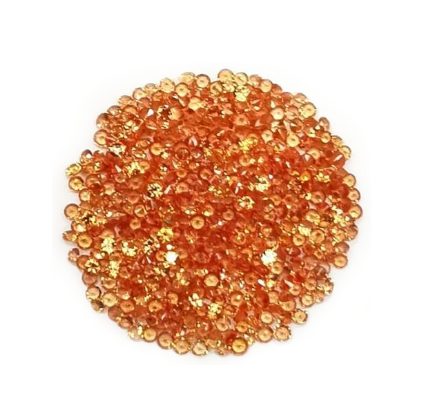 42387 Lot saphirs oranges ronds 2mm